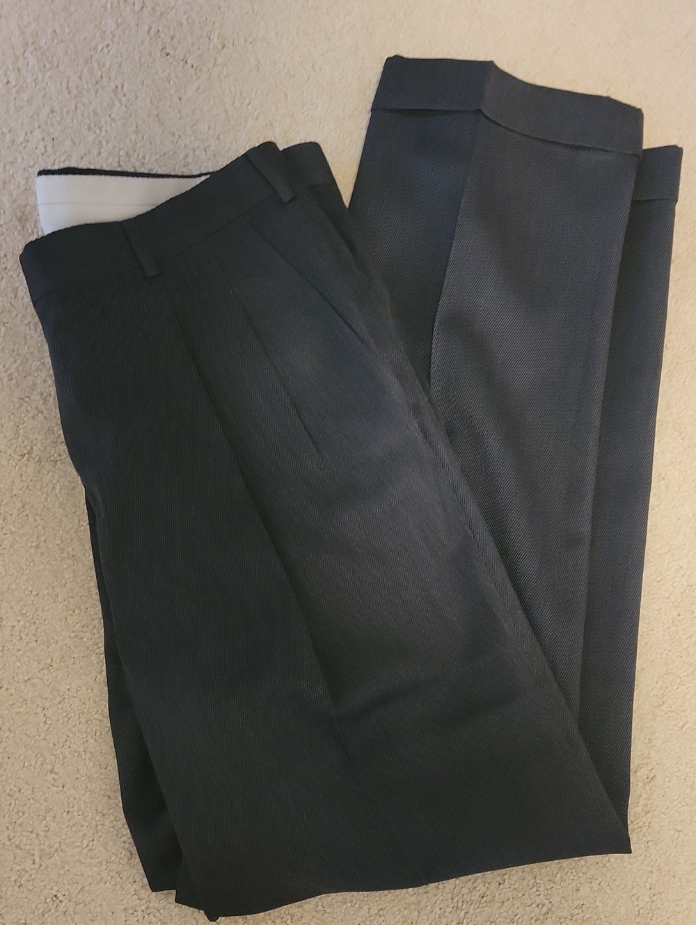 Brooks Dark Grey Dress Pants With Pleats And Cuffs